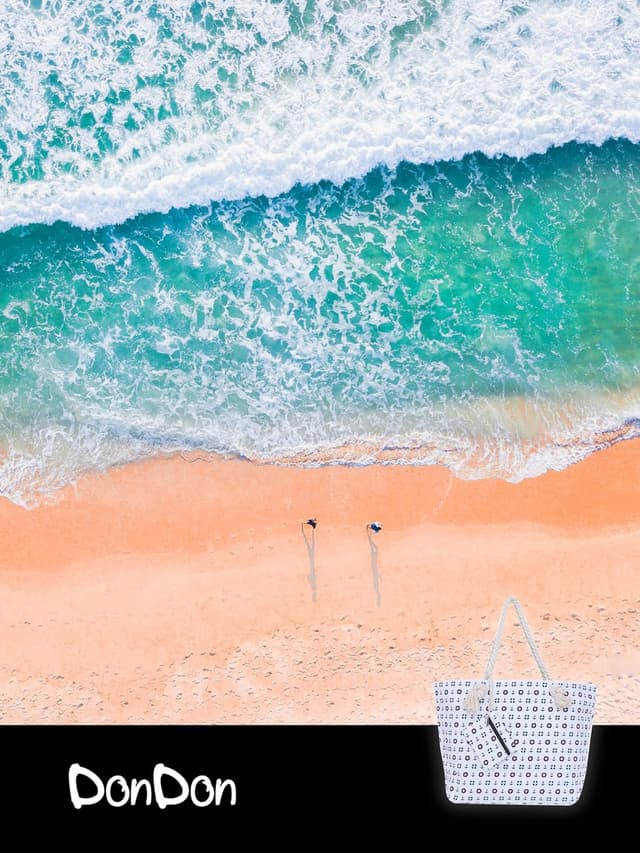 Thumbnail 5 de DonDon Borsa spiaggia XXL chiusura zip 58x38x18 cm