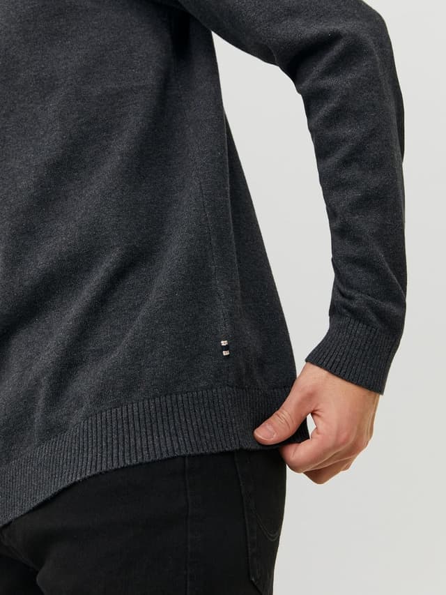 Thumbnail 4 de JACK & JONES Jjebasic Knit Crew Neck Noos pull homme gris small