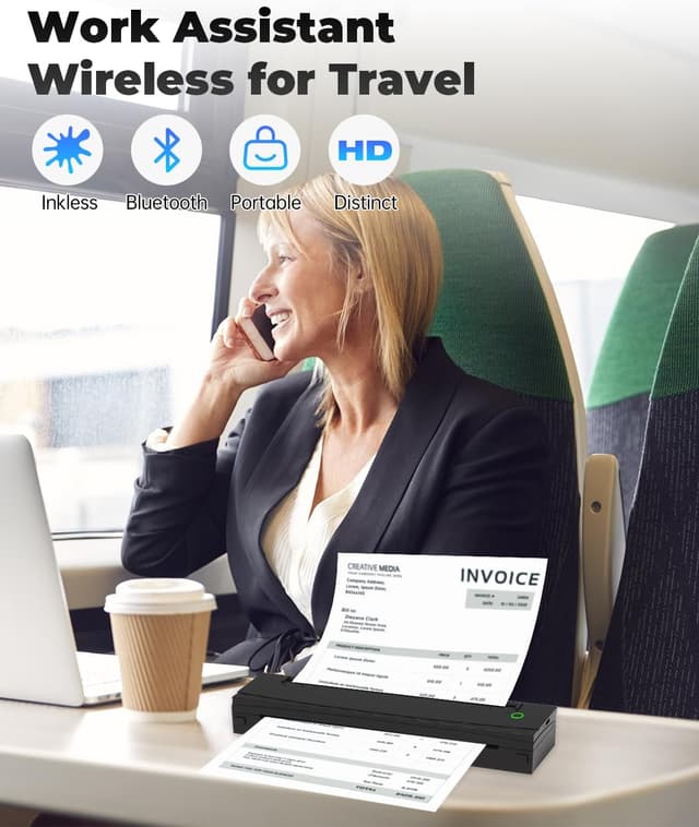 Thumbnail 5 de NDYIN D80 Portable Thermal Printer 8.5"