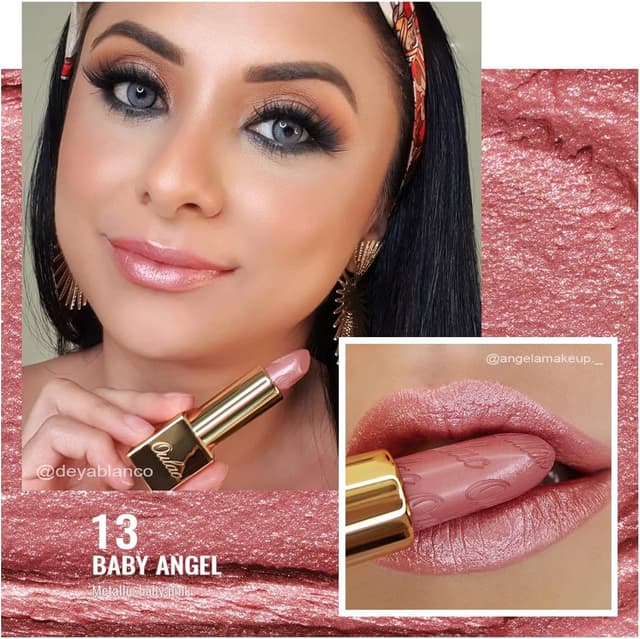Detalle 2 de Oulac Rossetto Metallizzato Lucido Rosa 3D “13 Baby Angel” – rossetto glitter senza profumo, vegan
