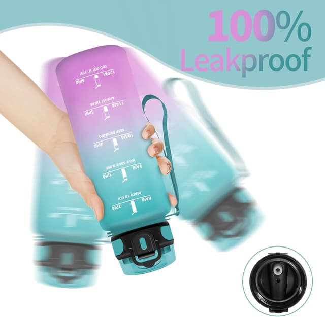 Detalle 2 de Motswedi borraccia 1500 ml motivazionale senza BPA con cannuccia