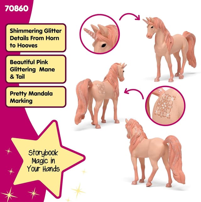 Detalle de Schleich BAYALA Unicorno Peach giumenta 70860, figura magica da collezione