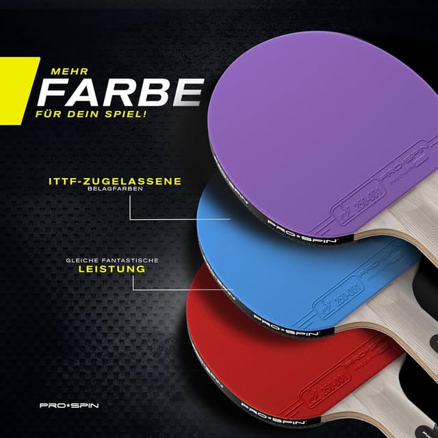 Thumbnail 4 de PRO-SPIN TischtennisschlĂ€ger 2,0 mm đ