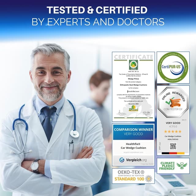 Thumbnail 5 de Healthfix Car Seat Wedge Cushion for Driving Comfort