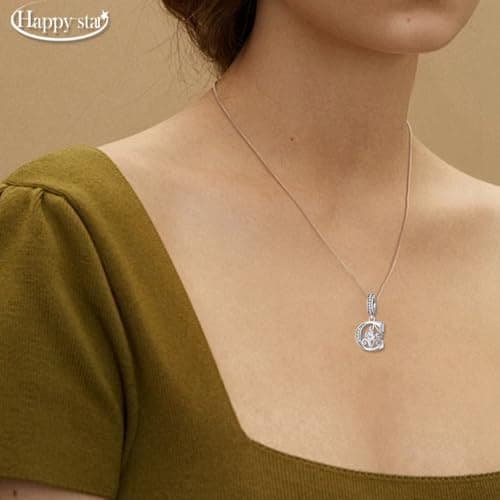 Detalle 2 de HappyStar alfabeto de rosa con charm de plata de ley 925 y circonitas rosa (letra) para pulseras tipo Pandora