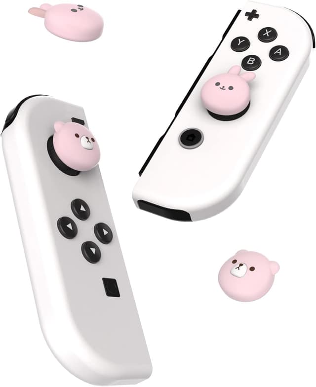 Thumbnail 4 de playvital Thumb Grips for Nintendo Switch — Pink bear & bunny