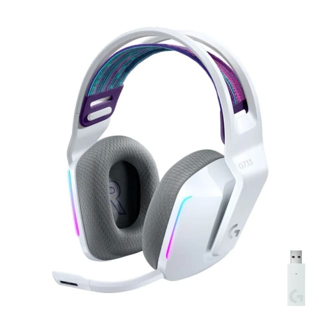 Detalle de Logitech G733 Auriculares Gaming Inalámbricos RGB Blancos
