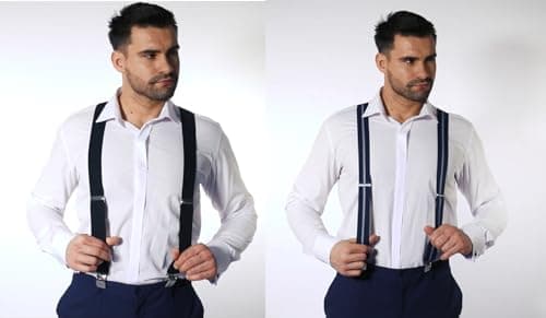 Thumbnail 8 de Decalen Mens Braces 4 cm wide adjustable suspenders