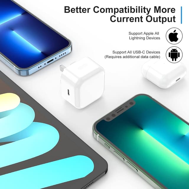 Thumbnail 6 de Apple iPhone Fast Charger 20W with 2m USB‑C to Lightning cable