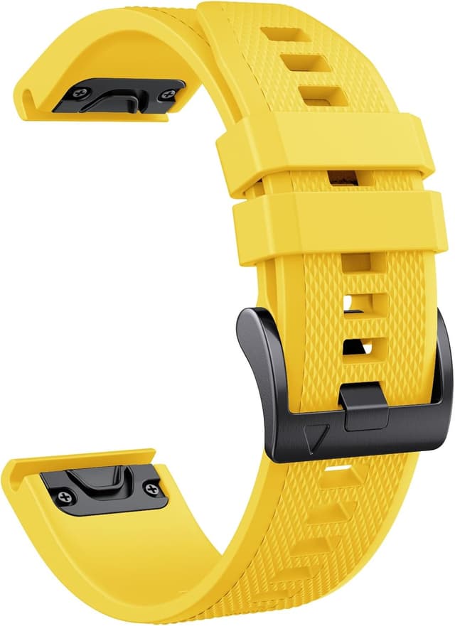 Detalle de Quickfit 22 mm Armband aus Silikon für Garmin (kompatibel u. a. Fenix, Epix 2, Forerunner, Instinct & mehr)