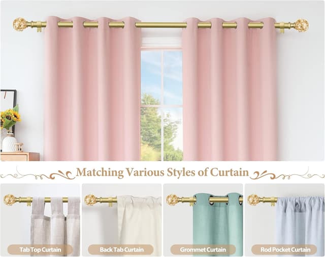 Thumbnail 4 de KAMANINA Gold Curtain Pole 80–148 cm