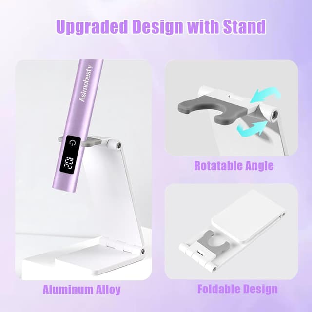 Detalle 1 de Asimebesty Mini UV-LED Lampe für Gelnägel (395 nm) – wiederaufladbar, 20/60/90 s