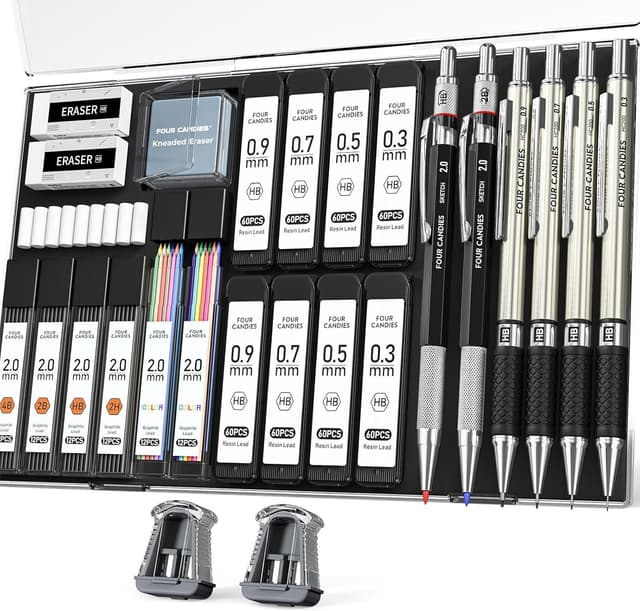 Imagen de Four Candies 27PCS Art Mechanical Pencil Set en OfertitasTOP