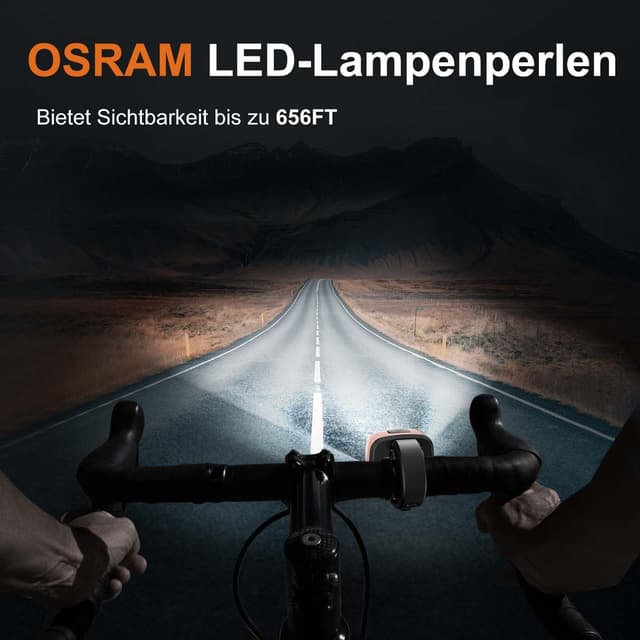 Detalle 2 de Antimi Antimi Fahrradleuchten-Set (StVZO-zugelassen) – LED Front- und Rücklicht USB-C