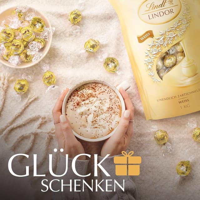 Thumbnail 4 de Lindt LINDOR weiße Schokoladenkugeln 1 kg 🍫