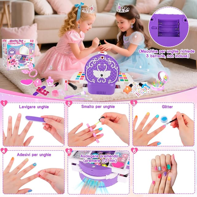 Detalle de Kit manicure nail art bambina 6-12 anni