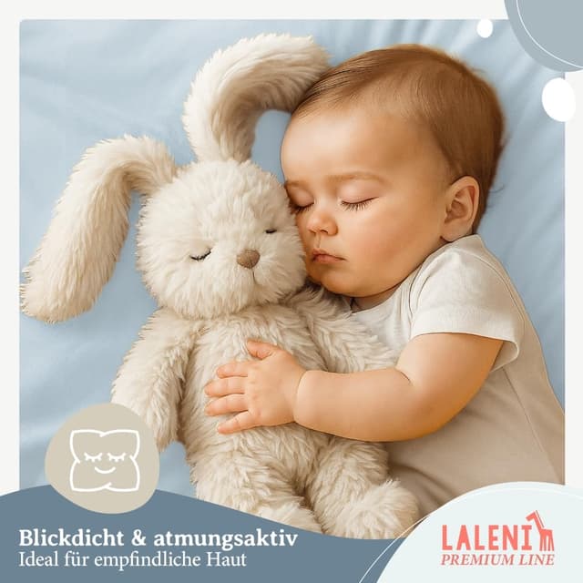 Detalle de Laleni Premium Spannbettlaken 50x89 cm (2er-Set) aus 100% Baumwolle, Oeko-TEX, Hellblau