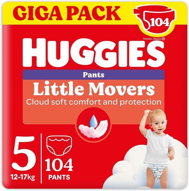 Detalle de Huggies Little Movers Mutandina Taglia 5 104 Pz