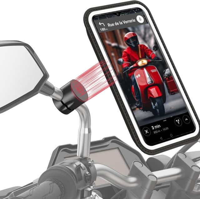 Detalle de Porta smartphone da moto Shapeheart, 360°