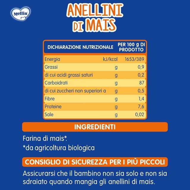 Thumbnail 1 de Mellin Anellini di Mais 90g 🍿