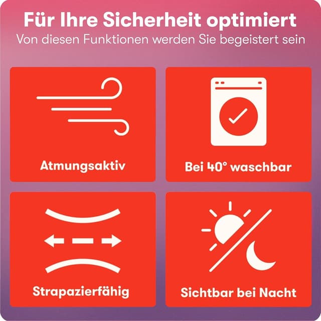 Thumbnail 6 de PURAHLEP Warnweste Kinder 2er Set