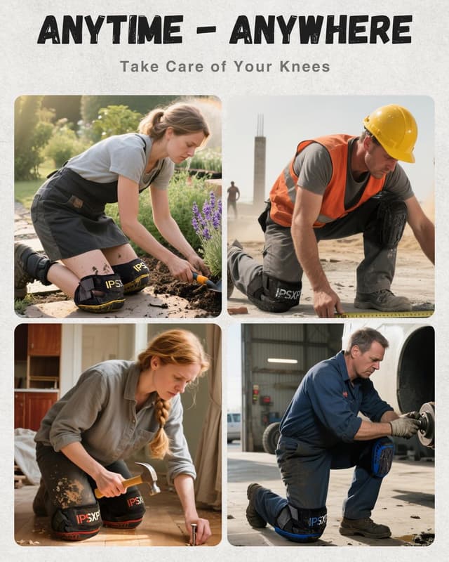 Thumbnail 5 de IPSXP Professional Knee Pads with Double Gel Cushion