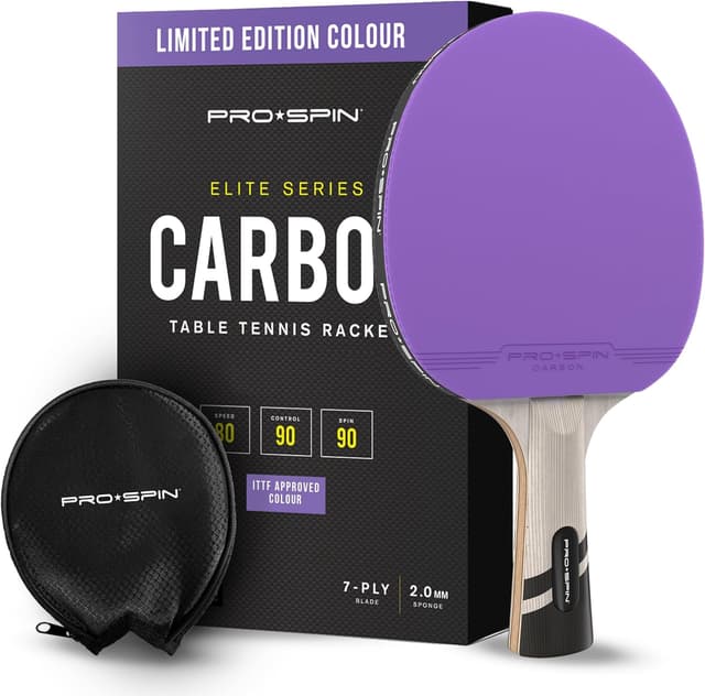 Imagen de PRO-SPIN Ping Pong Bats 7-Ply Carbon 2.0mm en OfertitasTOP