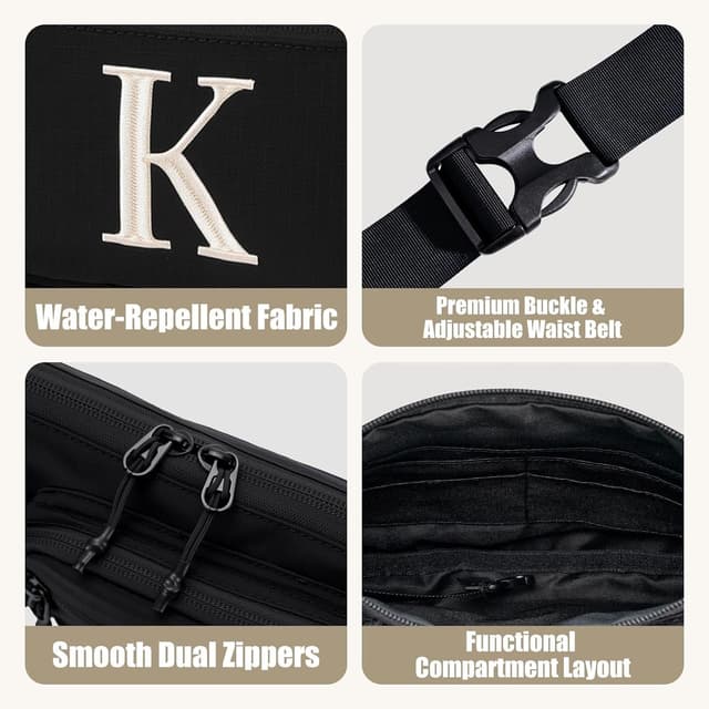 Detalle de A-Z BAG Marsupio personalizzato con tasche multiple e supporto borraccia (M)