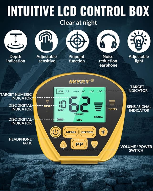 Thumbnail 4 de MIYAY Detector de Metales Profesional 🌟 Alta Precisión y Impermeable