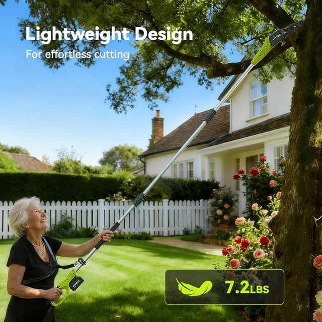 Detalle 2 de Supstable 10-inch Cordless Pole Saw for Trees and Branches