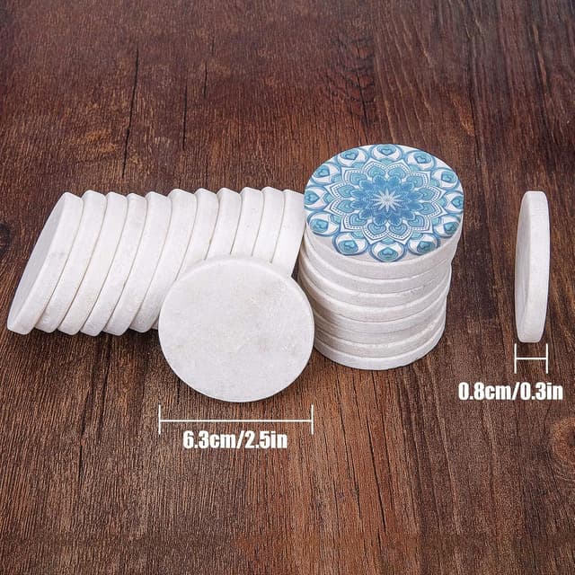 Detalle 2 de Hisredsun Flache Steine zum Bemalen 6,3 cm, 22 Stück