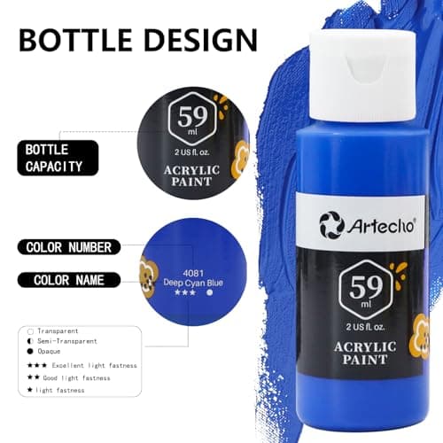 Thumbnail 3 de Artecho Set de Pinturas Acrílicas 24x59ml y Pinceles 🎨
