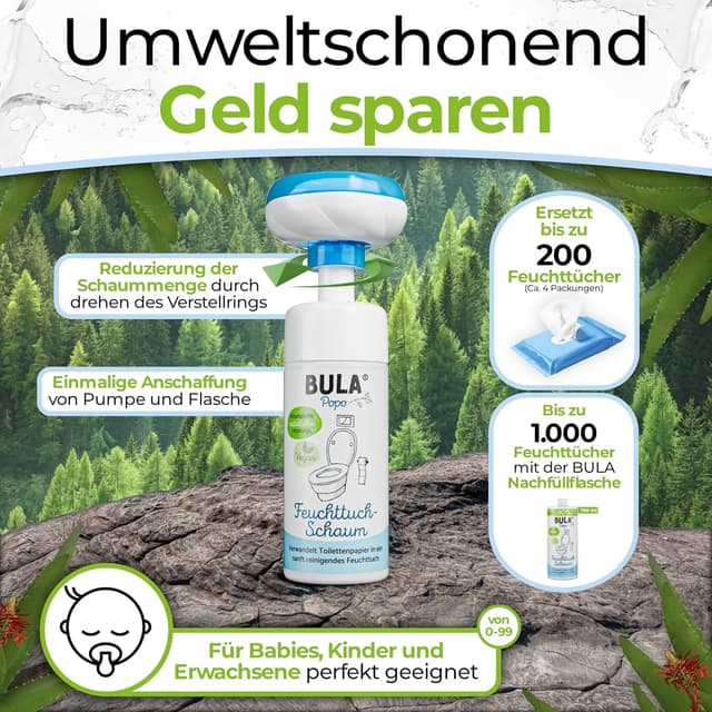 Detalle 2 de BULA Popo Home Bundle Feuchttuch-Schaum 150 ml