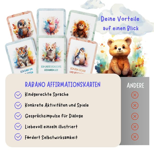 Thumbnail 5 de Rabano Art 52 Affirmationskarten für Kinder