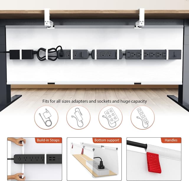 Detalle de Univivi Kabelmanagement Schreibtisch 120 cm