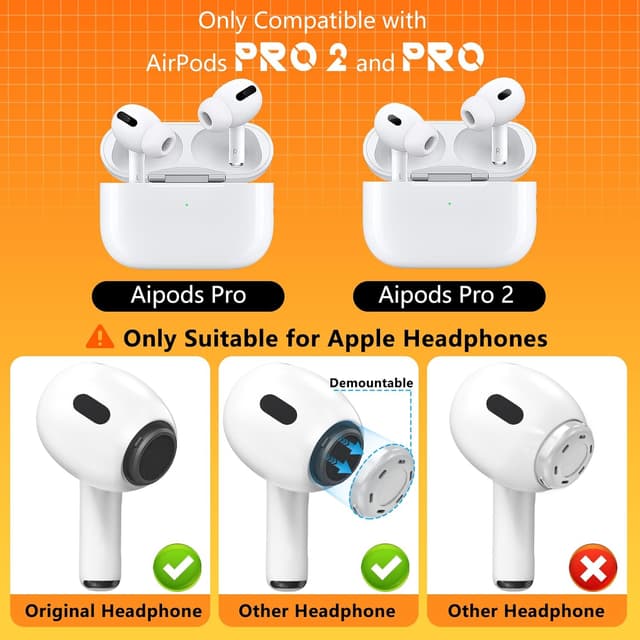 Detalle de Replacement Ear Tips for AirPods Pro 4 Pairs