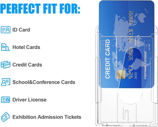 Detalle 1 de Vicloon Vertical 2-Card Badge Holder