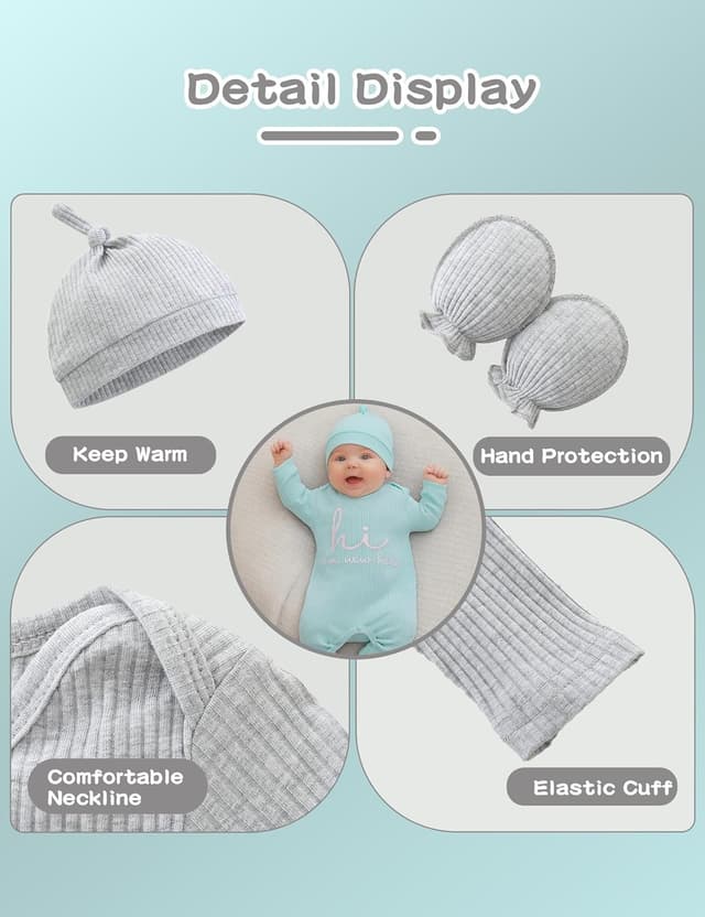 Detalle 2 de Schlafanzug Baby Strampler 3er Pack für 0-3 Monate