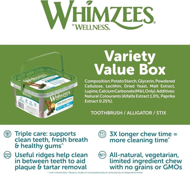 Thumbnail 5 de WHIMZEES Variety Box Dental S 56-Piece