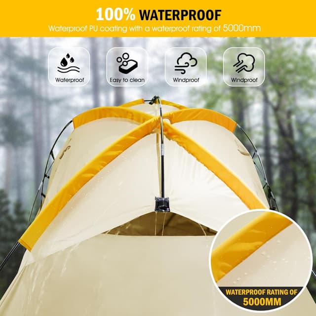 Detalle de Pickup Truck Tent with Awning Shade (Waterproof PU5000) for 5'5"–6'3" Truck Beds