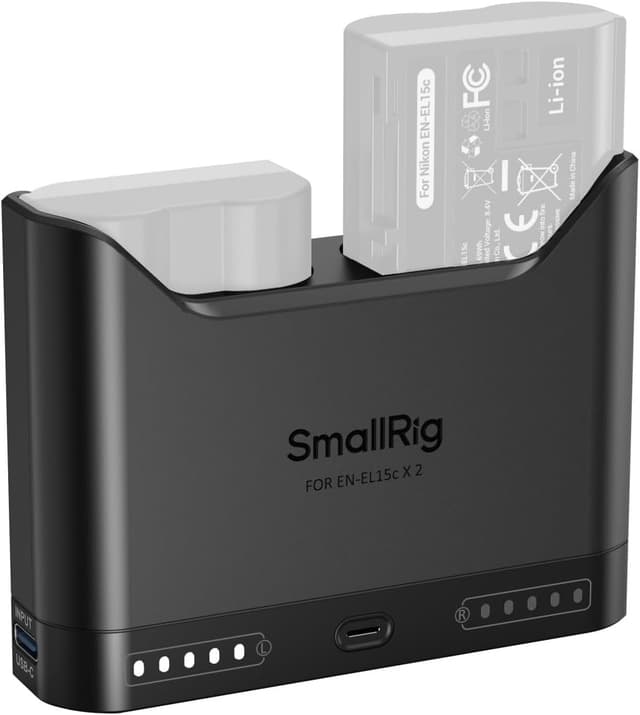 Detalle de SmallRig EN-EL15c Battery Charger (Dual Slot) with 22.5W USB-C for Nikon Z & D series