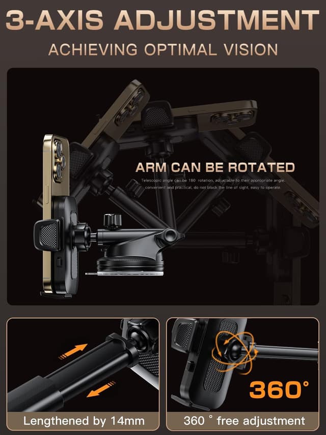 Thumbnail 2 de Topmake 3-in-1 Car Phone Holder Mount