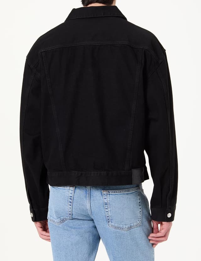 Detalle de Calvin Klein 90s CK Classic Black Trucker Lv04rf706g: giacca uomo in stile trucker