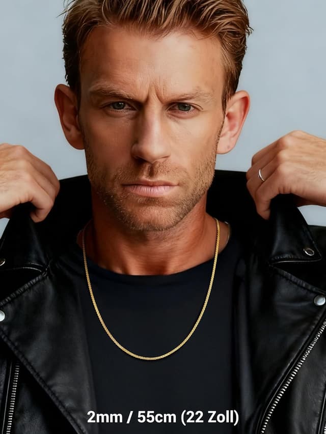 Thumbnail 6 de PROSTEEL Herren Halskette aus Edelstahl mit Karabinerverschluss – Venezianier-/Erbskettenoptik, Breite 2–8 mm, Länge 46–76 cm