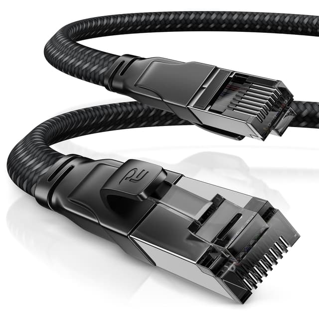 Detalle de CSL-Computer CSL 15m CAT8.1 Netzwerkkabel (Flachband) bis 40 Gbit/s, RJ45 Ethernet