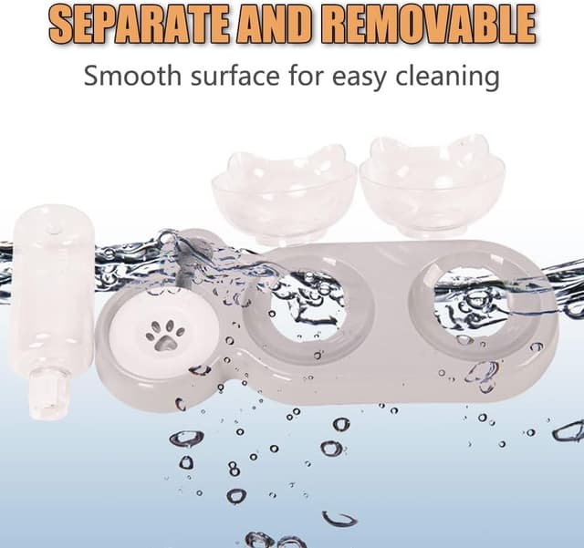 Thumbnail 5 de 3‑in‑1 Cat Food and Water Bowl Set 🐱