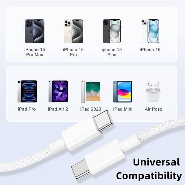 Thumbnail 6 de USB C auf USB C Kabel 2M 60W