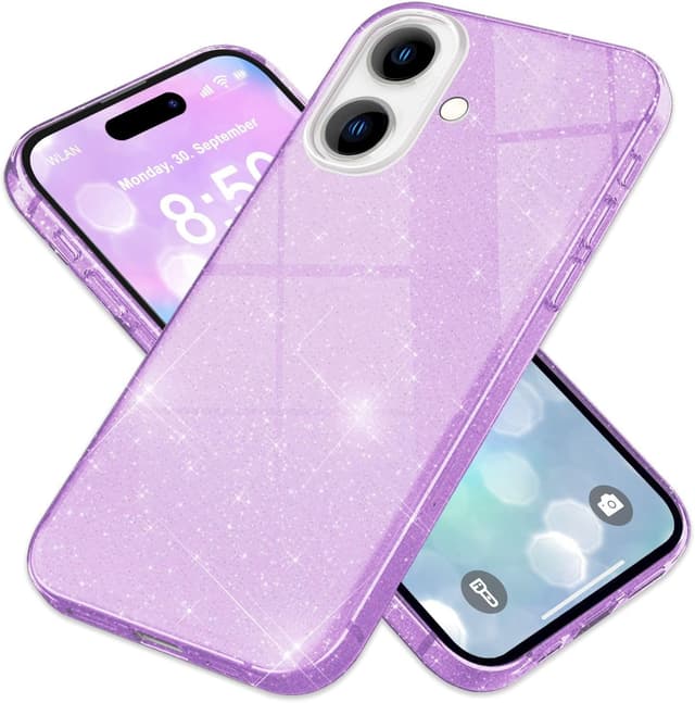 Imagen de NALIA SHINEPOP Glitzerhülle für iPhone 16 en OfertitasTOP