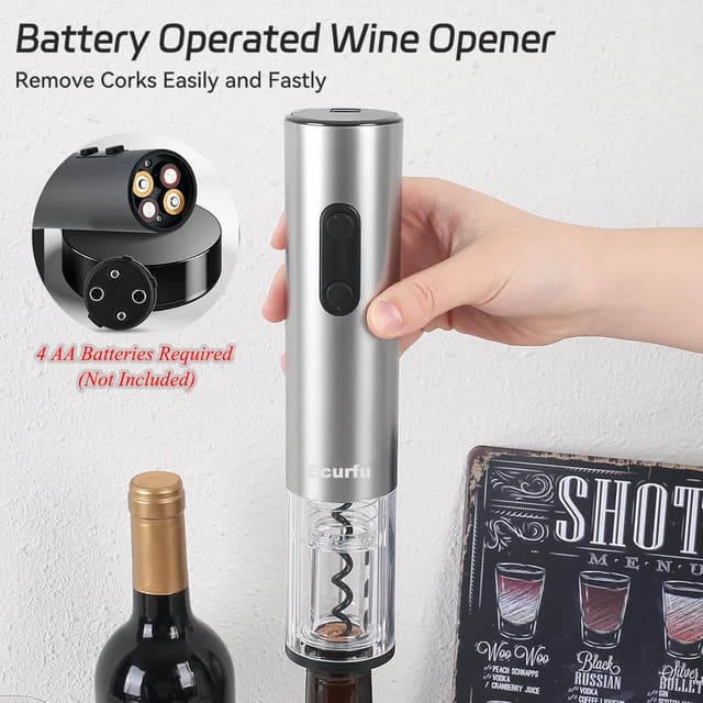 Thumbnail 1 de Electric Wine Opener 4 AA Battery Operated 🍷