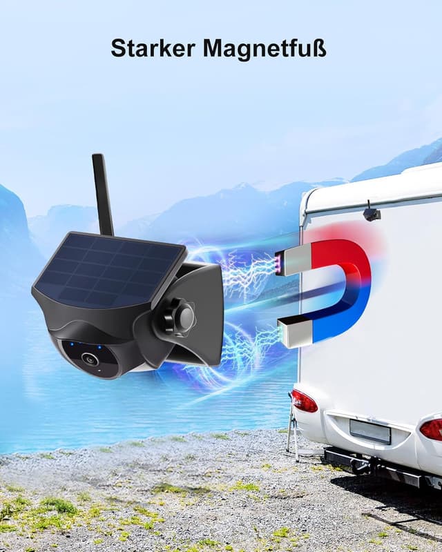 Thumbnail 3 de 1080P Solar Kabellose Rückfahrkamera